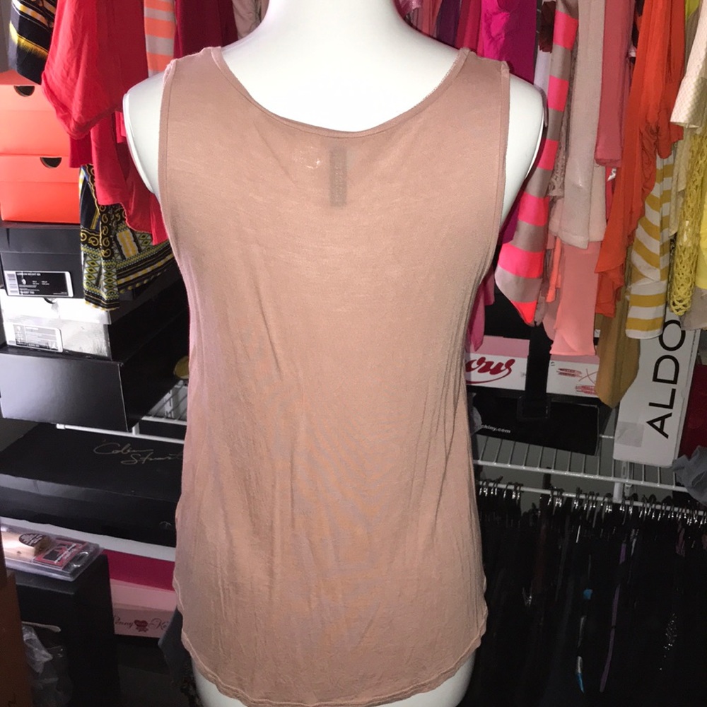 Powder pink button up tank - Picture 3 of 4
